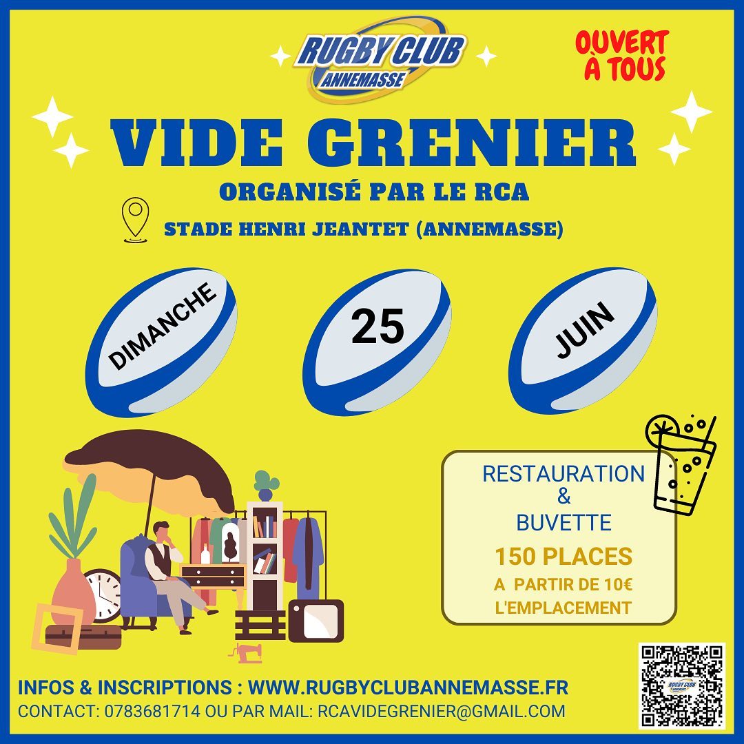 Vide grenier 2023 du RC Annemasse 25 juin 2023